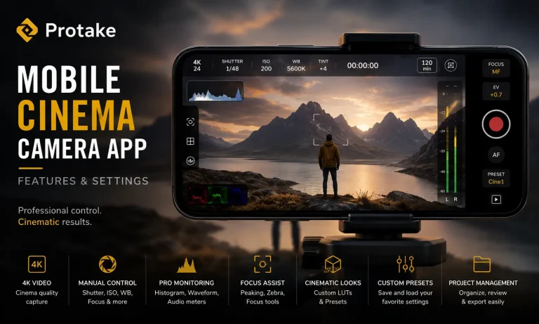 Protake | Mobile Cinema Camera App Features & Settings