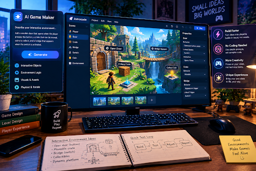 AI Game Makers for Building Interactive Game Environments